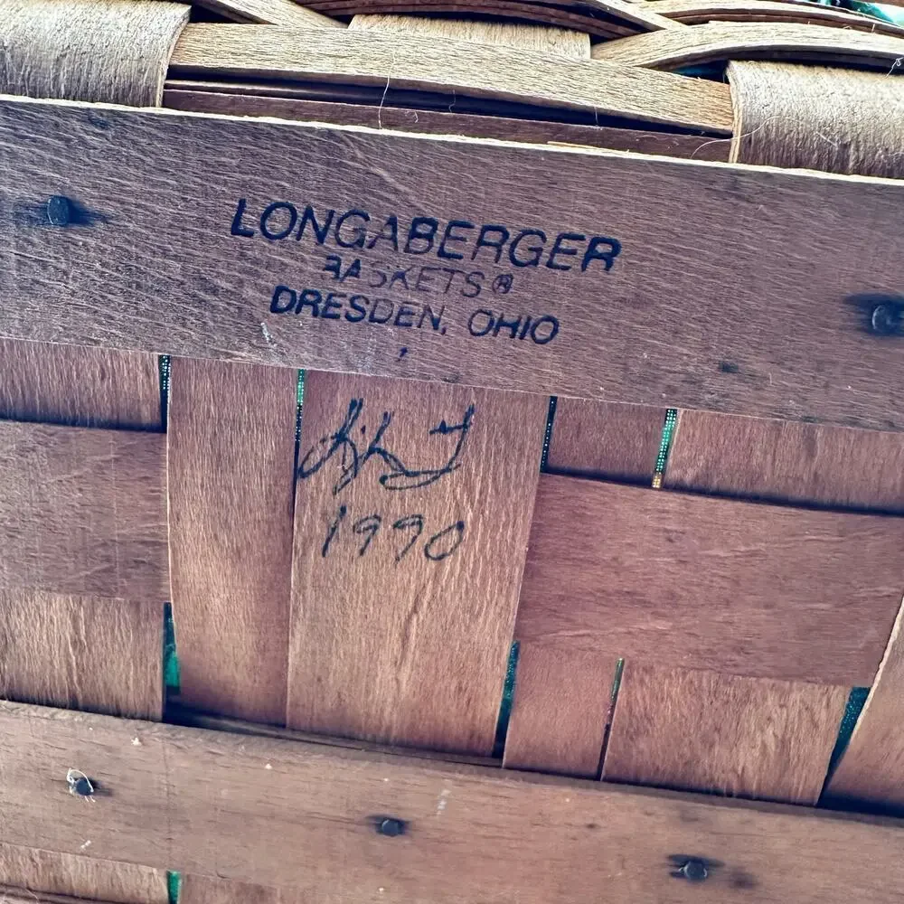 Longaberger 1990 Hostess Brown Remembrance Basket Liner Set Medium